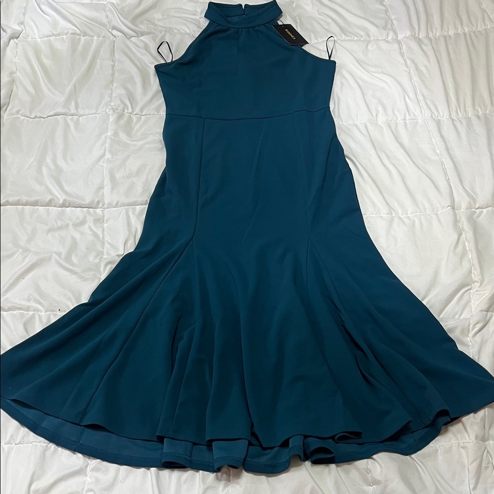 Teal long Dress